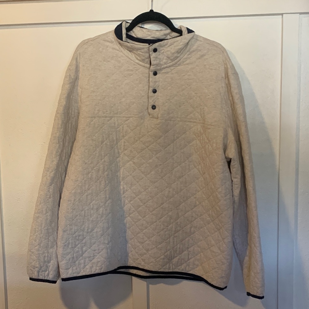 Merona Men’s quilted pullover sweater sz XL